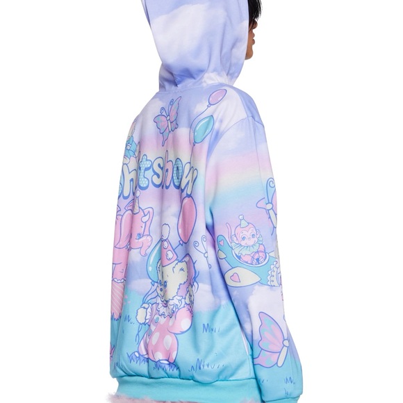 Sugar Thrillz Not So Funhouse Circus Hoodie Pastel Medium Dolls Kill Sh Show Cat - Picture 5 of 16